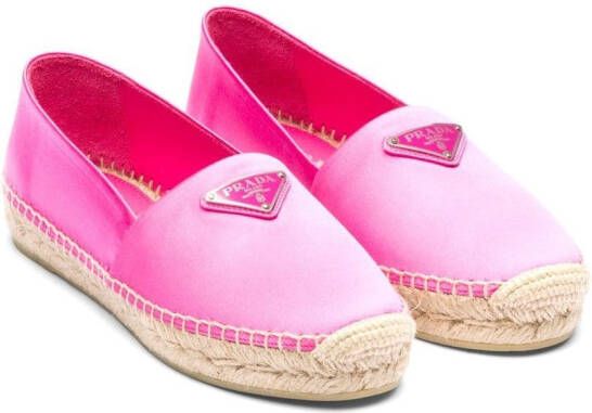 Prada Espadrilles met logoplakkaat Roze