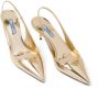 Prada Metallic slingback pumps Goud - Thumbnail 4