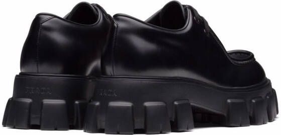 Prada Monolith veterschoenen Zwart