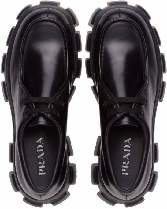 Prada Monolith veterschoenen Zwart