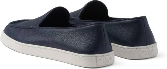 Prada Leren loafers met afwerking Blauw