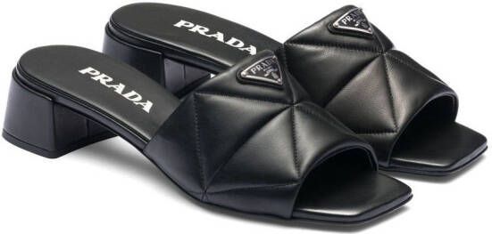 Prada Leren sandalen Zwart