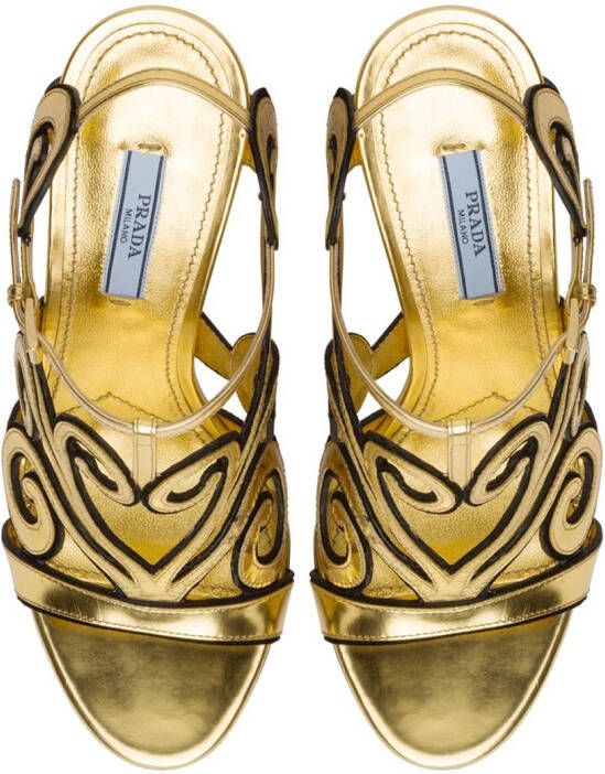 Prada Sandalen met bandjes Goud