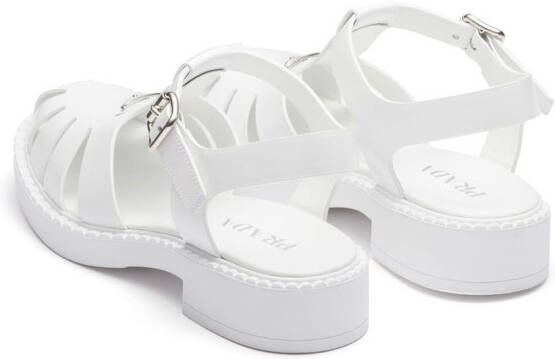 Prada Sandalen met logo Wit