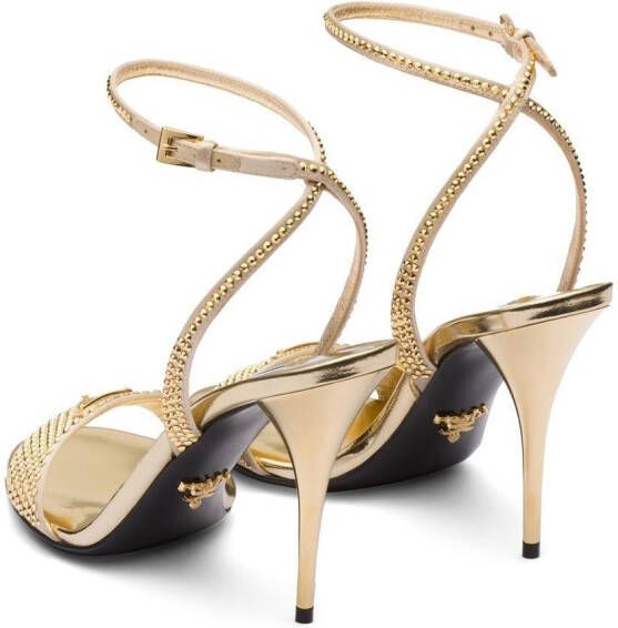 Prada Satijnen sandalen Goud