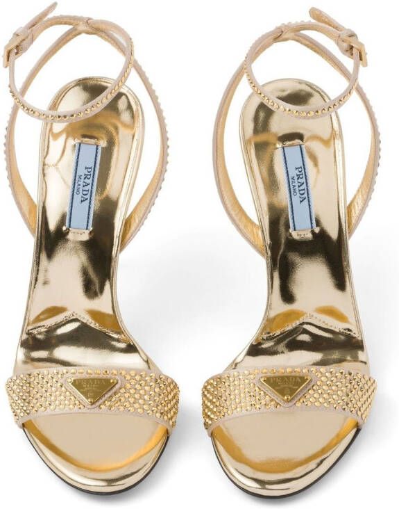 Prada Satijnen sandalen Goud