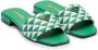 Prada Slippers met borduurwerk Groen - Thumbnail 2