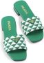 Prada Slippers met borduurwerk Groen - Thumbnail 4