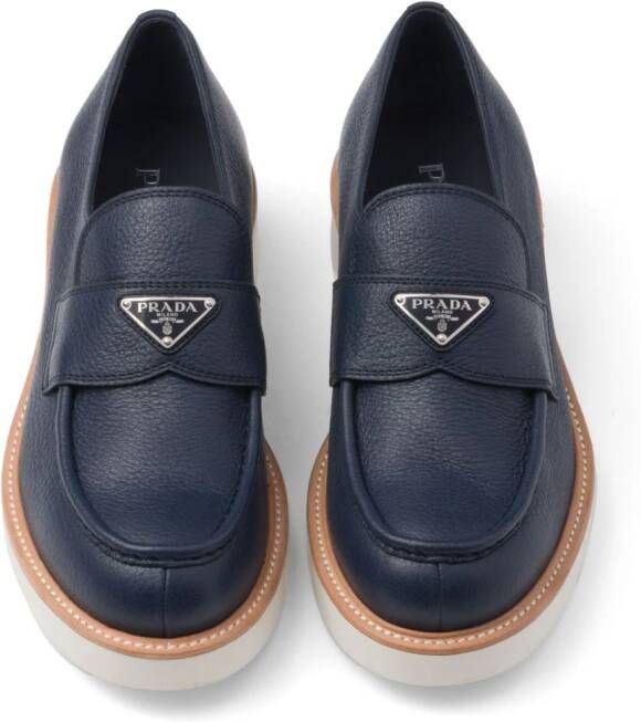 Prada Leren loafers Blauw