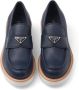 Prada Leren loafers Blauw - Thumbnail 4