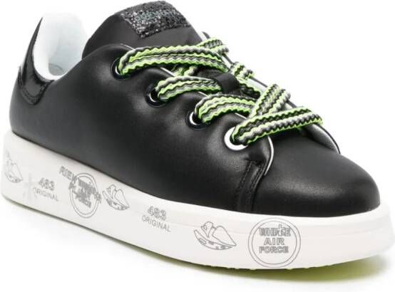 Premiata Belle 6550 leren sneakers Zwart