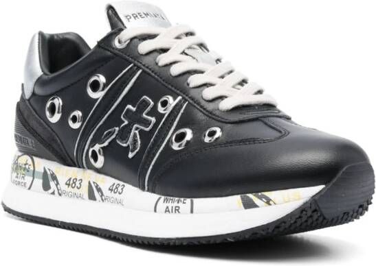 Premiata Conny leren sneakers Zwart