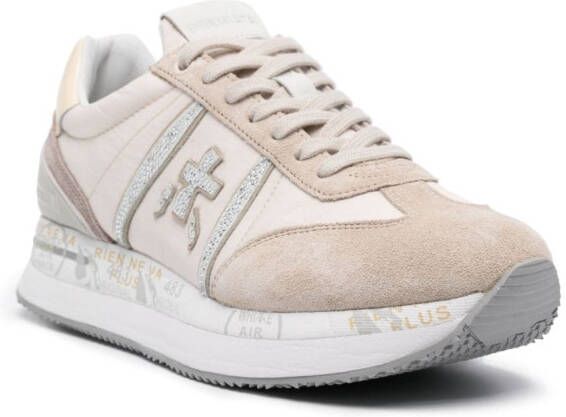 Premiata Conny sneakers verfraaid met stras Beige