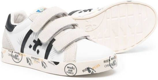 Premiata Kids Andy sneakers met klittenband Wit