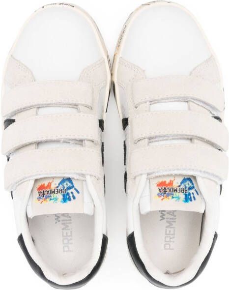 Premiata Kids Andy sneakers met klittenband Wit