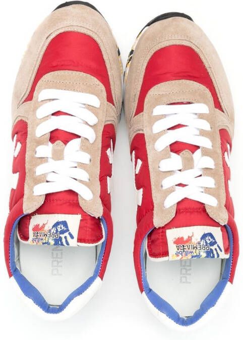 Premiata Kids Sneakers met colourblocking Bruin