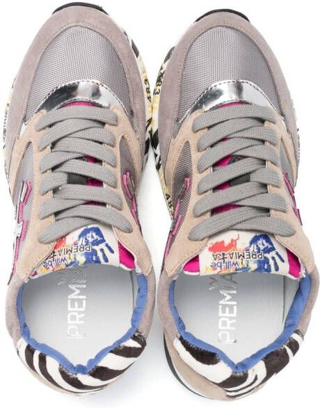 Premiata Kids Sneakers met vlakken Grijs