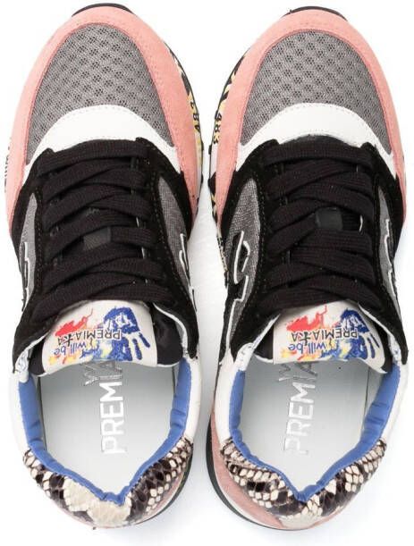 Premiata Kids Sneakers met vlakken Zwart