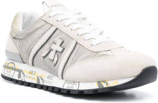 Premiata Lucy sneakers met logopatch Beige