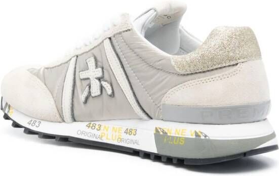 Premiata Lucy sneakers met logopatch Beige