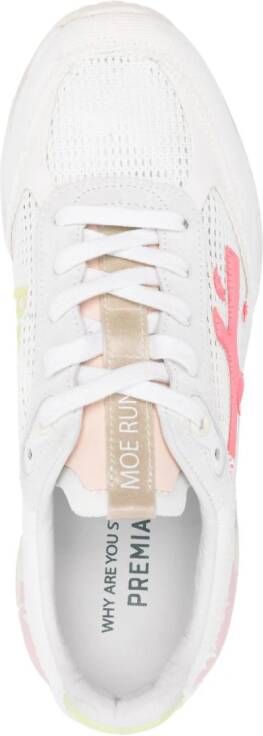 Premiata Moerun gerafelde sneakers Wit