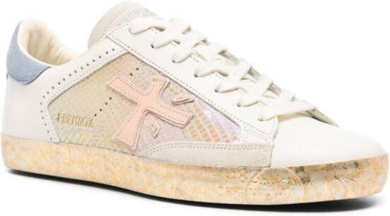 Premiata Steven sneakers met iriserend detail Wit