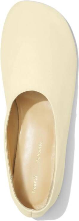 Proenza Schouler Glove leren slippers Beige