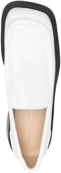 Proenza Schouler Leren loafers Wit