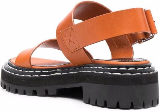 Proenza Schouler Leren sandalen Oranje