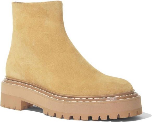 Proenza Schouler Lug Sole veterlaarzen met chunky zool Bruin