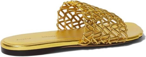 Proenza Schouler Sculpt geweven sandalen Goud