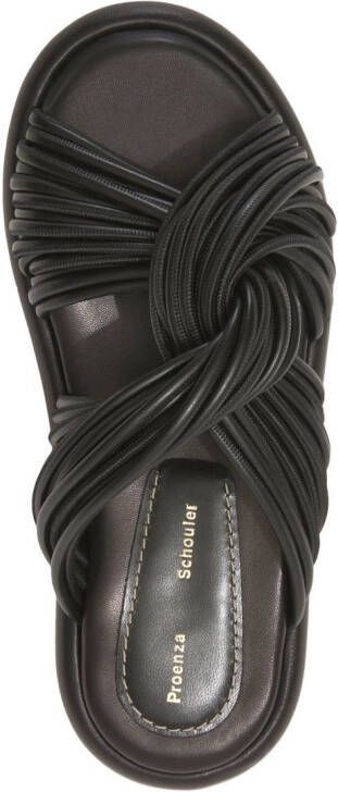 Proenza Schouler Pipe Rolo leren slippers Zwart