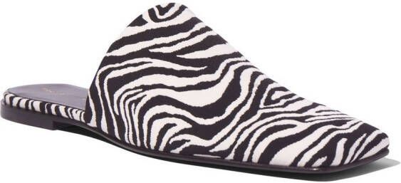 Proenza Schouler Slippers met zebra jacquard Wit