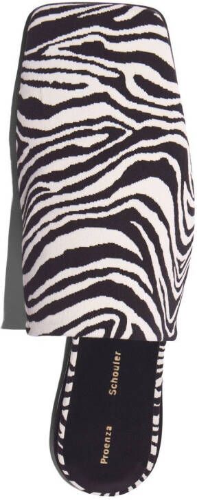 Proenza Schouler Slippers met zebra jacquard Wit