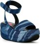 PUCCI ami denim sandalen met plateauzool Blauw - Thumbnail 2