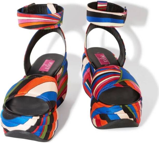 PUCCI ami sandalen met plateauzool Blauw