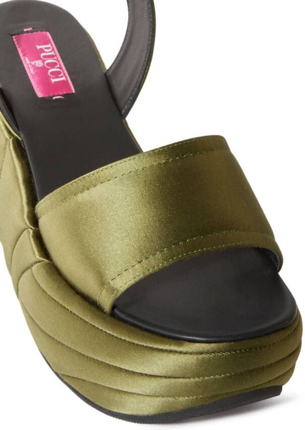 PUCCI ami sandalen met plateauzool Groen