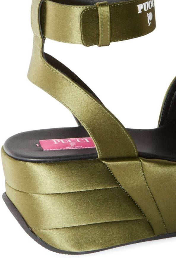 PUCCI ami sandalen met plateauzool Groen