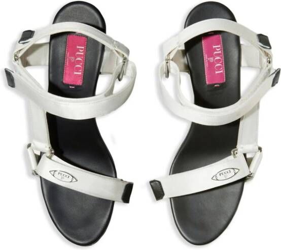 PUCCI Crush sandalen met plateauzool Wit