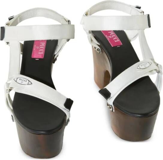 PUCCI Crush sandalen met plateauzool Wit