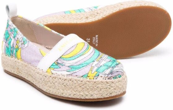 PUCCI Junior Espadrilles met print Paars