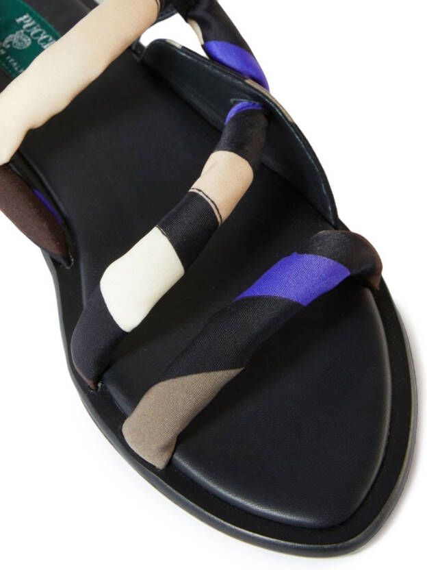 PUCCI Lee gewatteerde sandalen Zwart