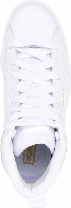 PUMA Chunky leren high-top sneakers met logoprint Wit