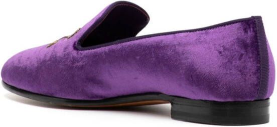 Ralph Lauren Collection Alonzo loafers met fluwelen afwerking Paars