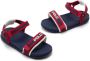 Ralph Lauren Kids Gestreepte sandalen met logoprint Blauw - Thumbnail 4