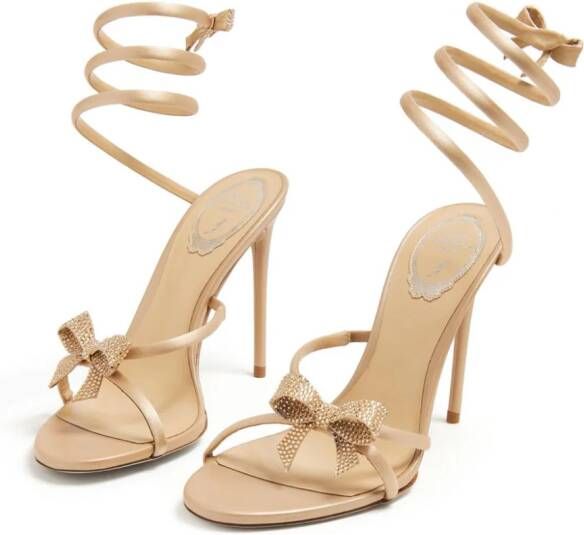 René Caovilla Cleo wikkelsandalen Beige