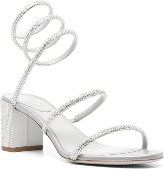 René Caovilla Cleo Wisteria 60 sandalen Zilver