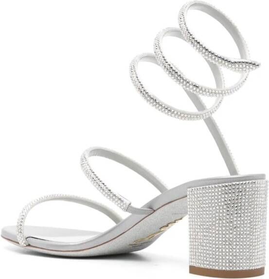 René Caovilla Cleo Wisteria 60 sandalen Zilver