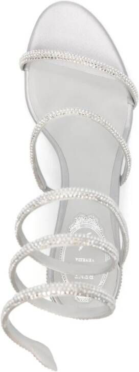 René Caovilla Cleo Wisteria 60 sandalen Zilver