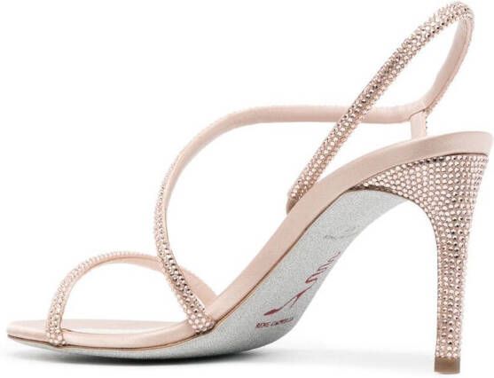 René Caovilla Sandalen met stras Beige